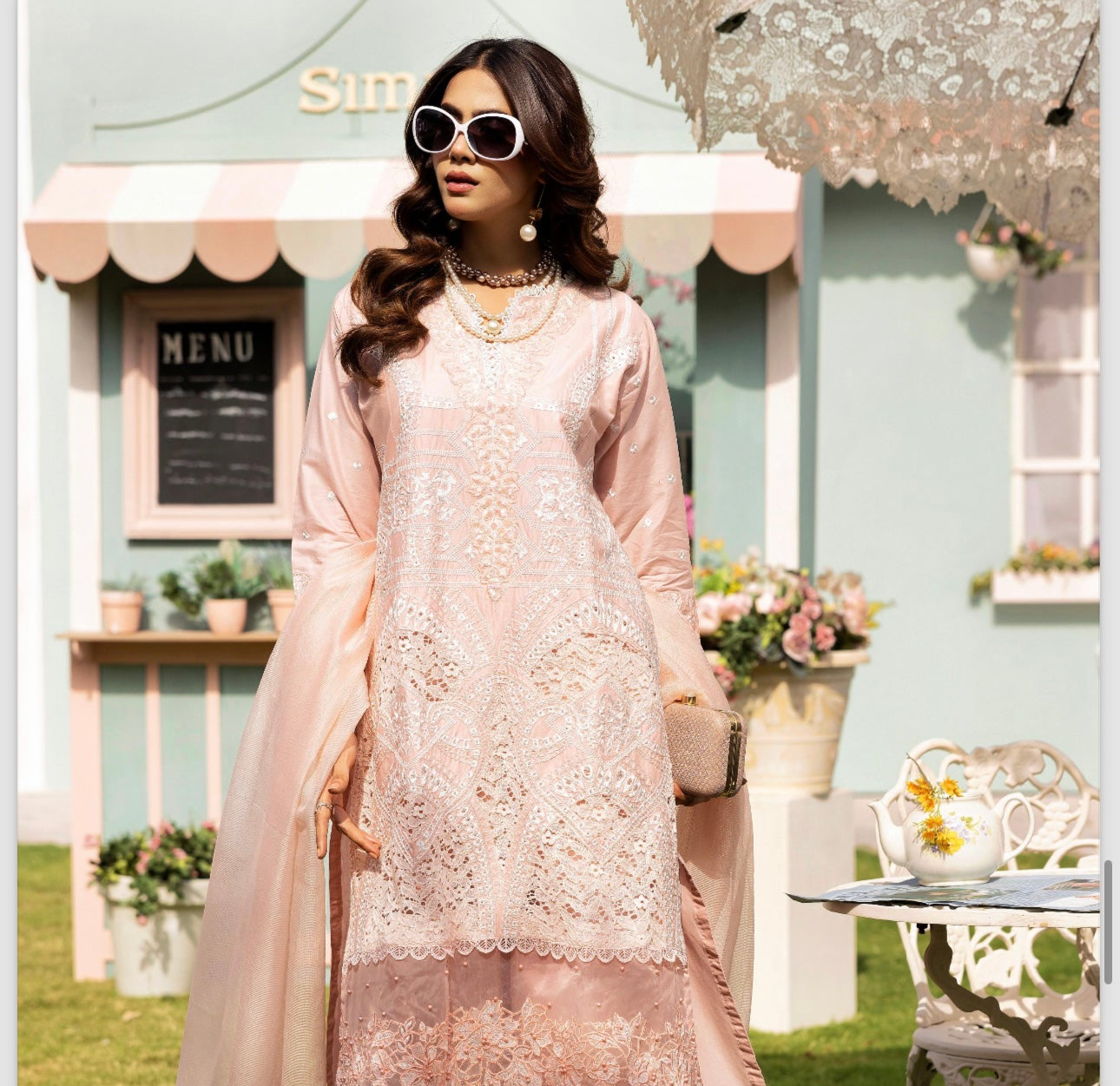 Maria B inspired 3 piece Chicken Kari _100332 Pakistani ladies suit B170