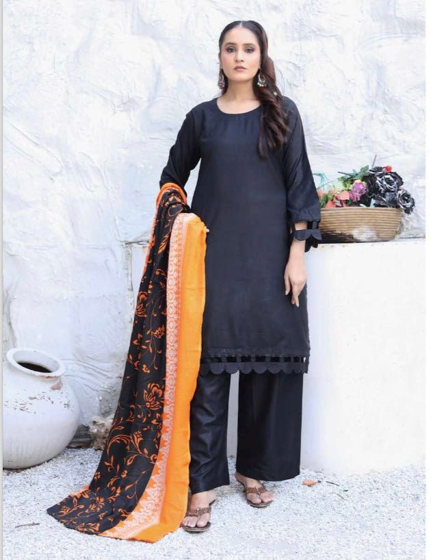 Brit 3 piece Dhanak Pakistani ladies Winter collection suit B404