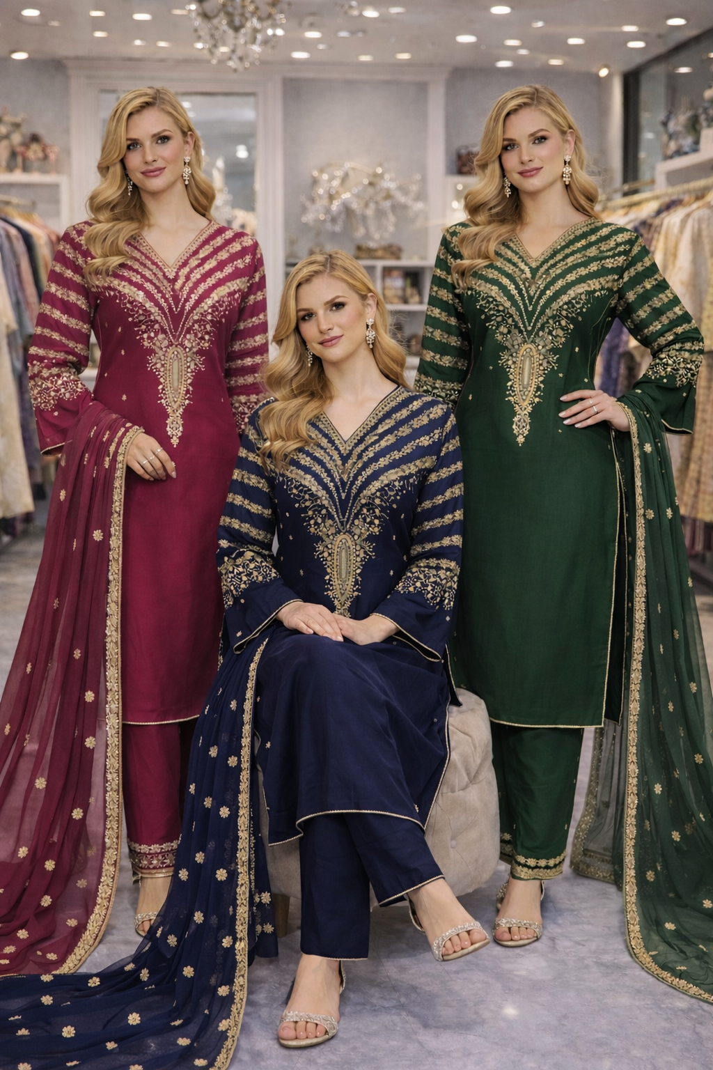 Brit 3 piece Viscouse 81042 Pakistani ladies suit B472