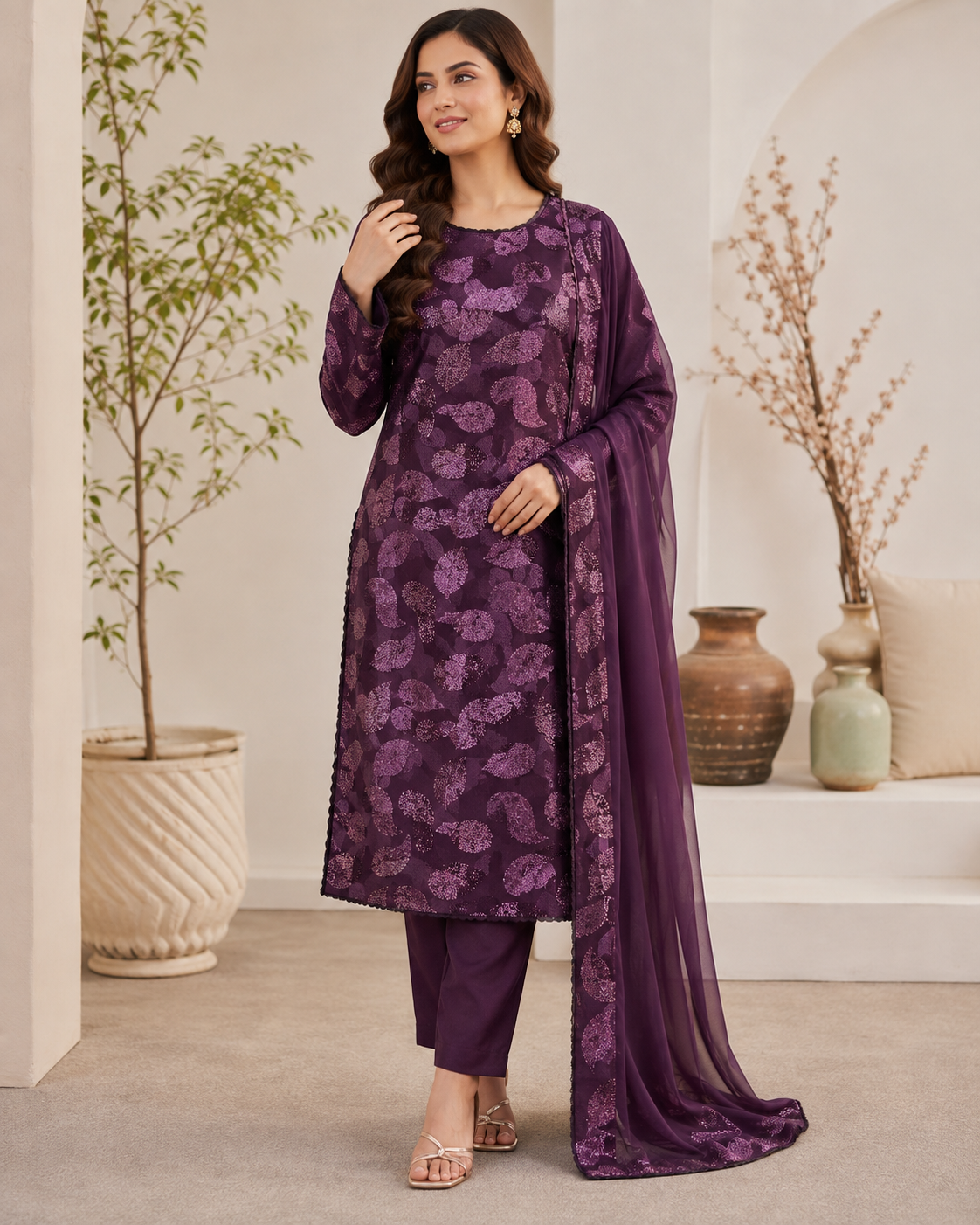 BRIT 3 piece designer Palachi collection ladies dress B741