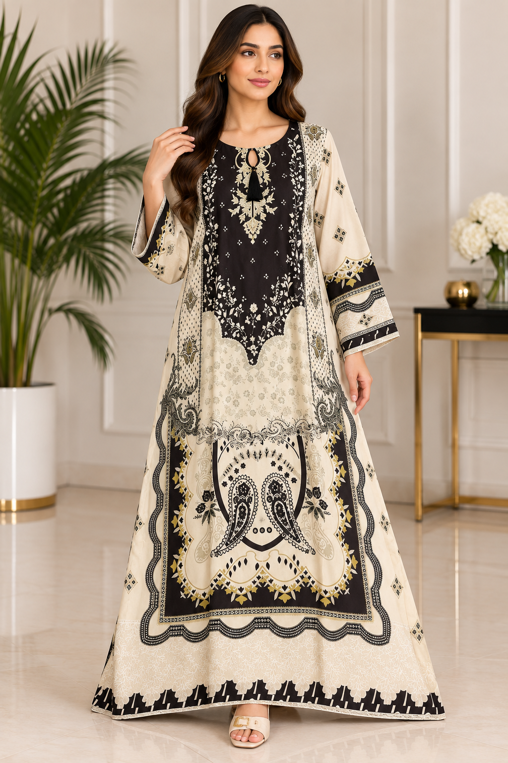 BRIT 1 piece silk kaftaan collection B777