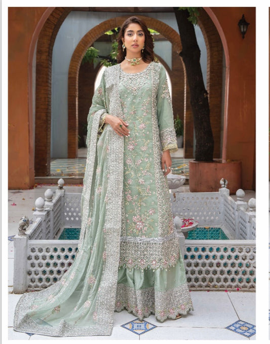 Areej original Designer 3 piece luxury chiffon_81042 Pakistani ladies suit B248