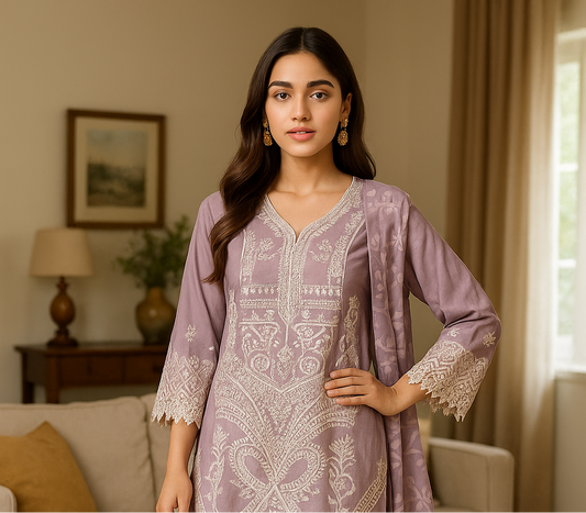 Brit posh 3 piece linen _81042 Pakistani ladies suit B231