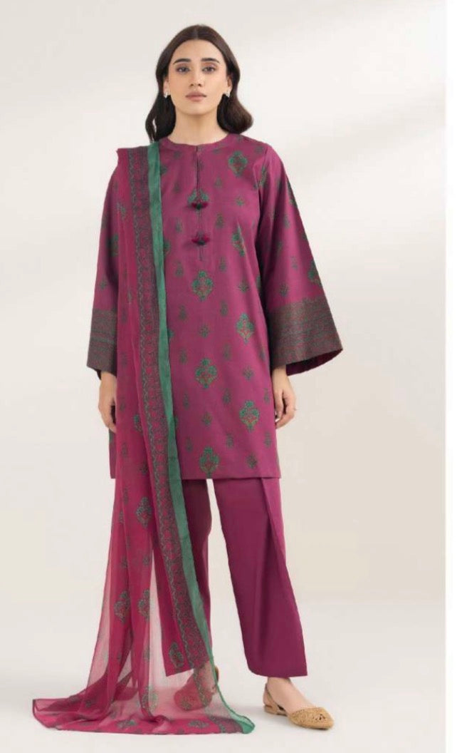 SAPPHIRE inspired 3 piece luxury lawn collection ladies dress B682