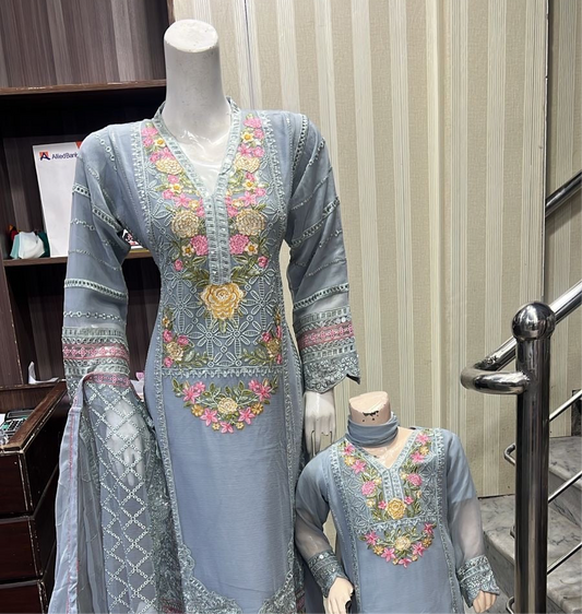 Brit Mother and Daughter 3 piece Chiffon_81046 B179