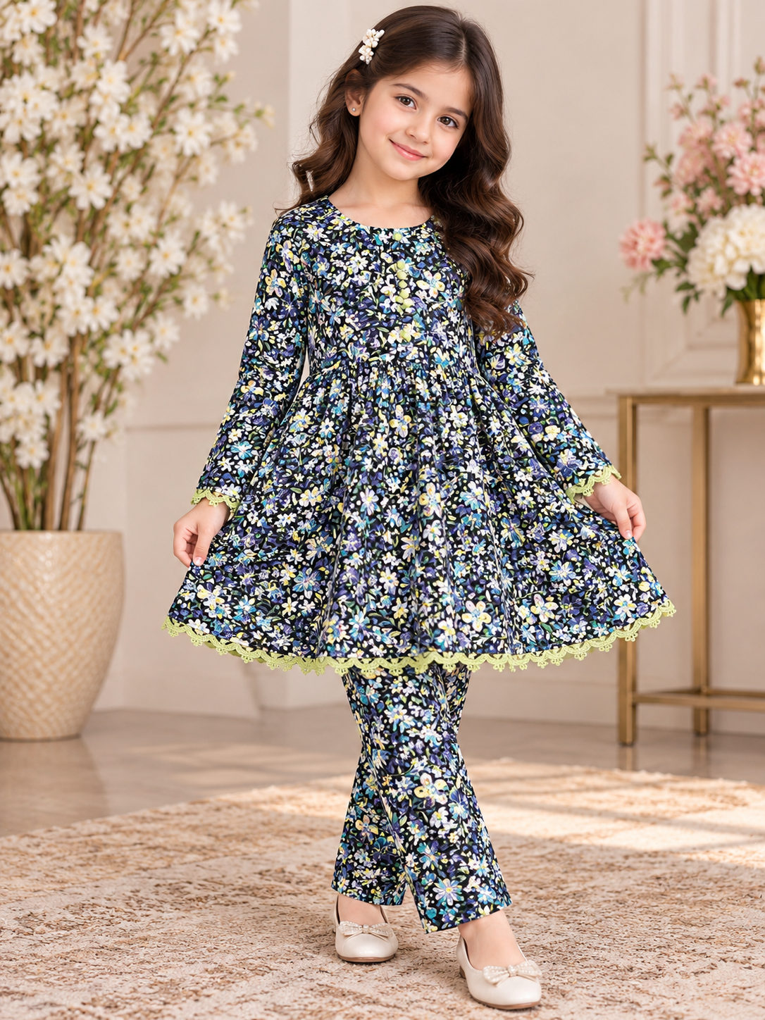 Bin Saeed KIDS- GL 2 piece Khadar collection B801