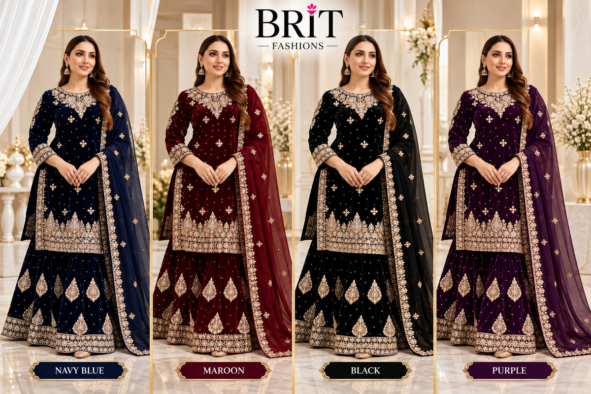 BRIT - GL 3 piece valvet designer collection B807