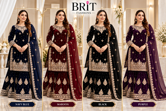 BRIT - GL 3 piece valvet designer collection B807