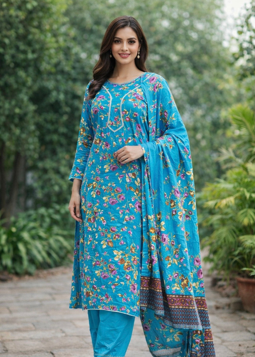 Brit 3 piece Dhanak Pakistani ladies Winter collection suit B398