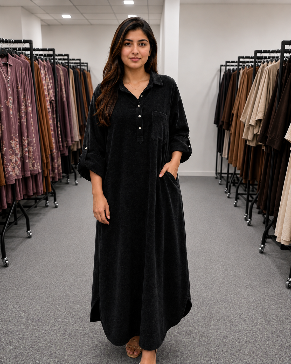 BRIT 1 piece free size modest wear kurta ladies dress B737