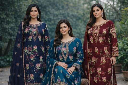 Brit 3 piece Silk winter collection  A B455