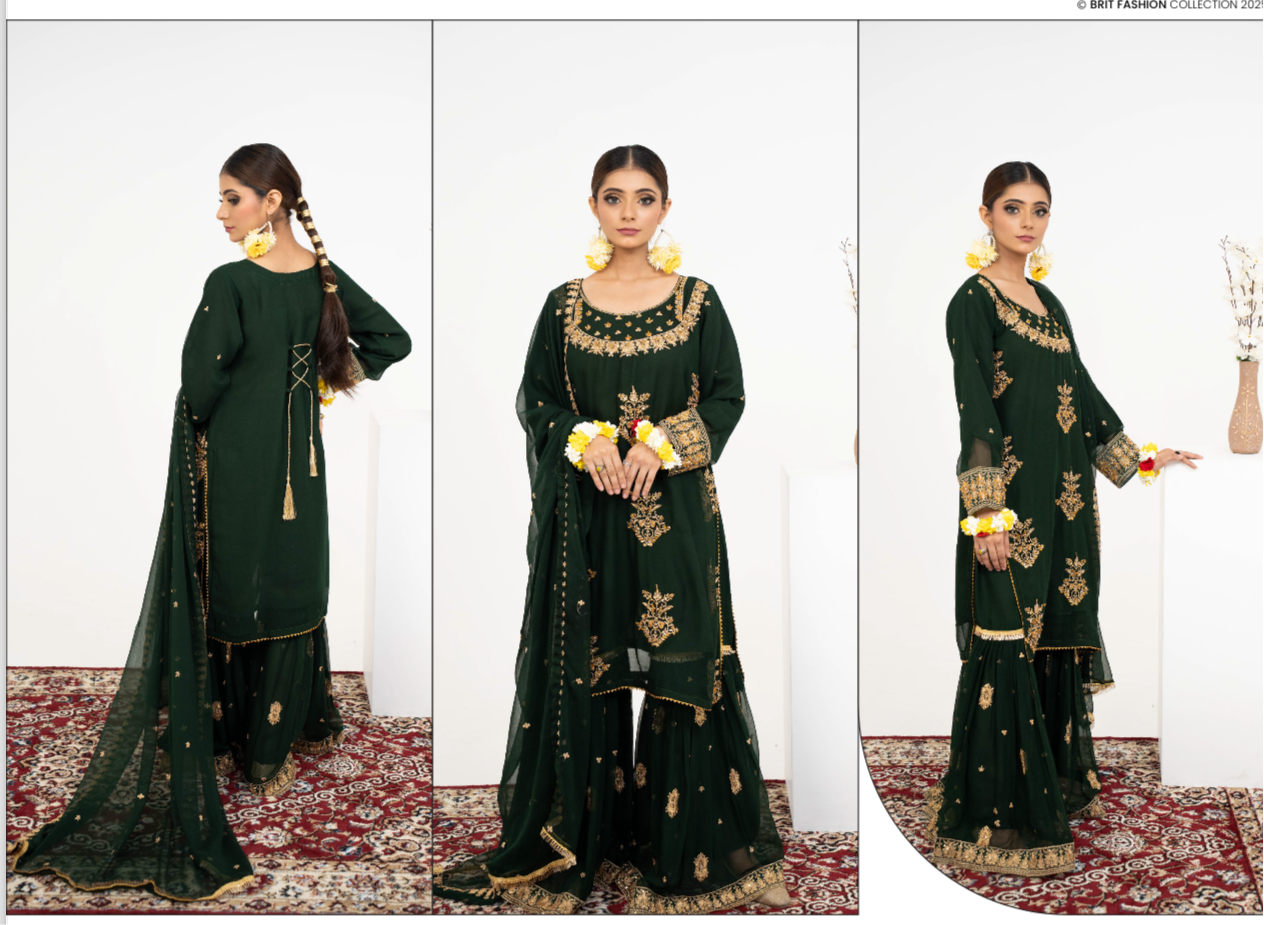 Brit 3 piece luxury chiffon_81042 Pakistani ladies suit B244