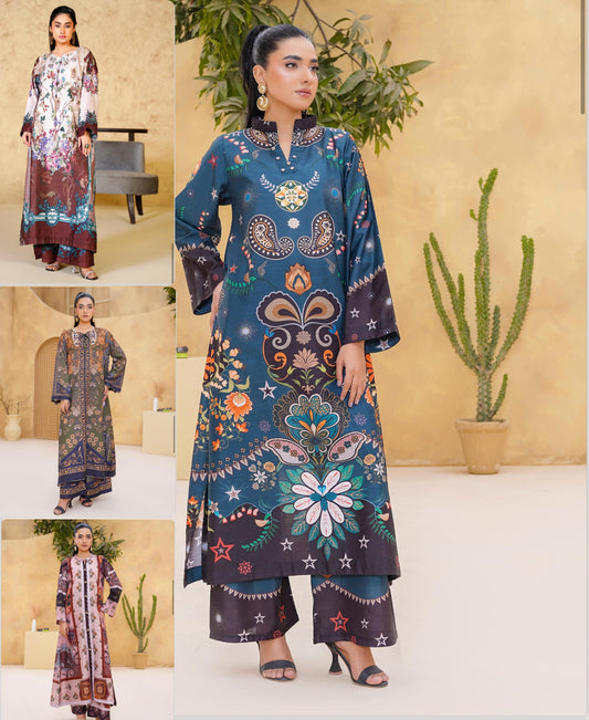 Brit 2 piece SLUB winter collection Pakistani ladies suit B431