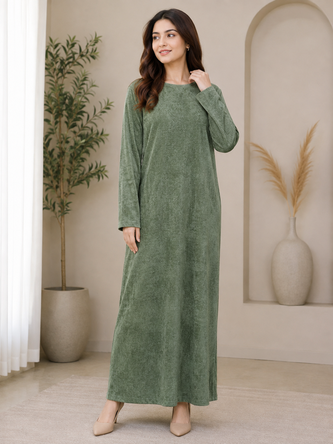 BRIT 1 piece free size modest wear ladies dress B740