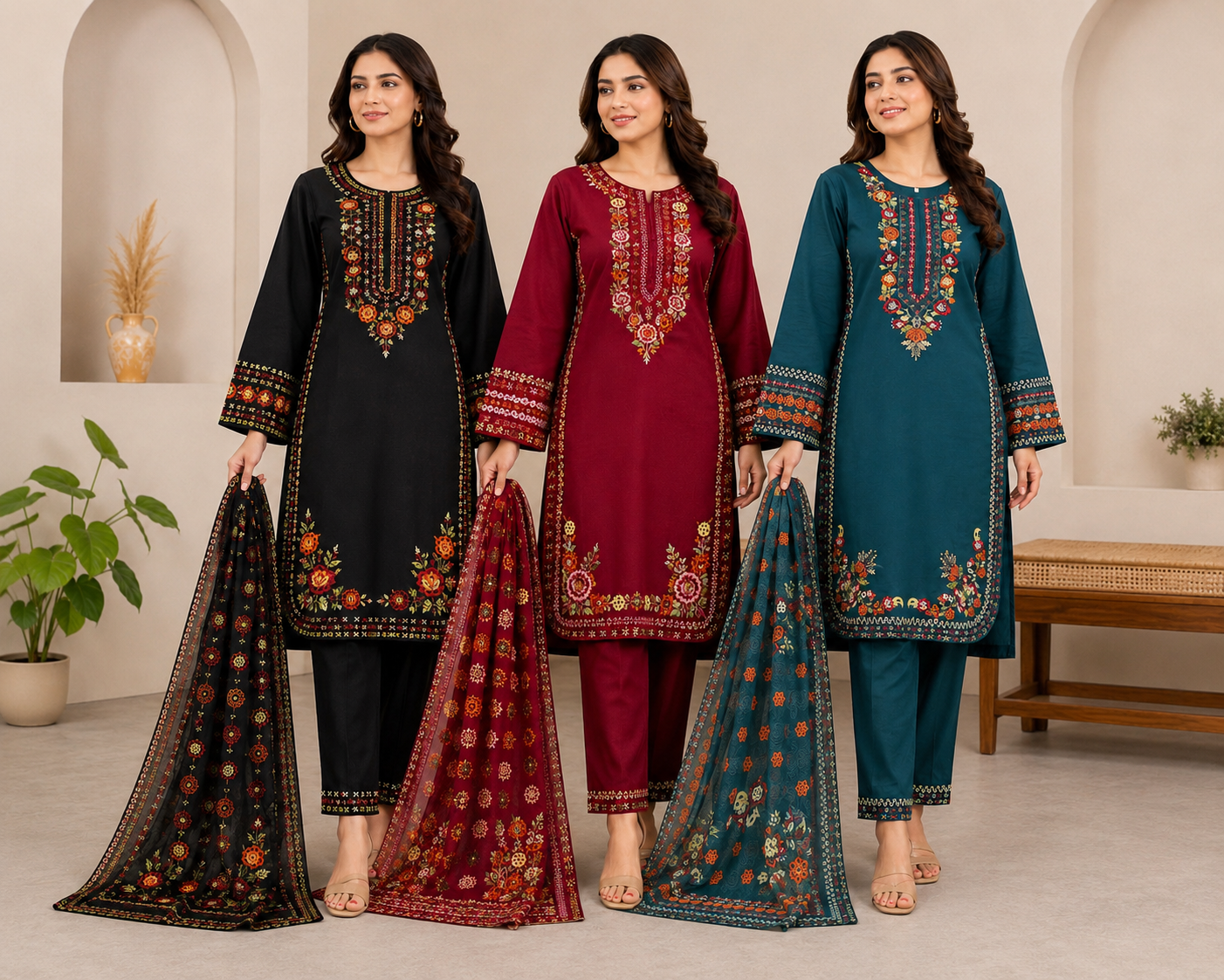 KAARMA inspired 3 piece luxury cotton ladies dress B654