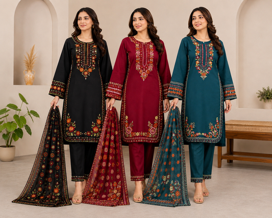 KAARMA inspired 3 piece luxury cotton ladies dress B654