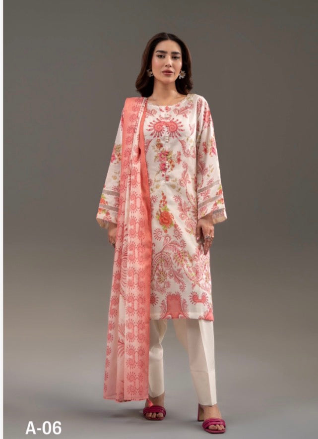 Sana Safinaz inspired 3 piece luxury lawn collection ladies dress B681