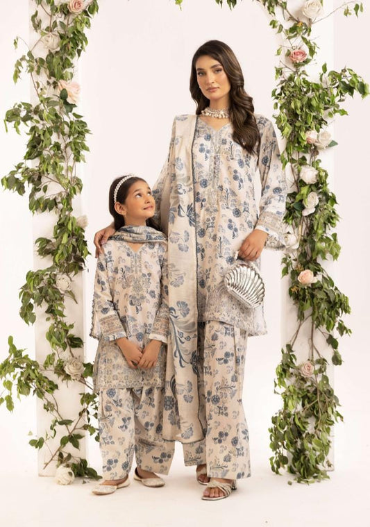 Mother and daughter Simrans 3 piece lawn_81043 Pakistani ladies suit B184