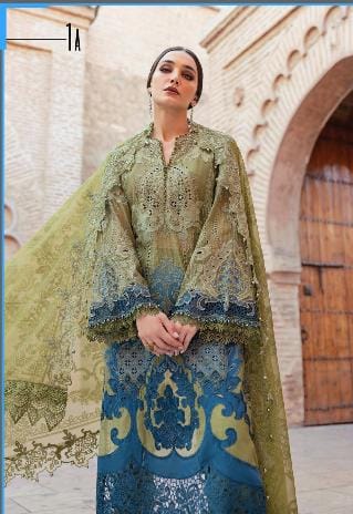 M B inspired 3 piece Lawn stitched_81044 Pakistani ladies suit B185
