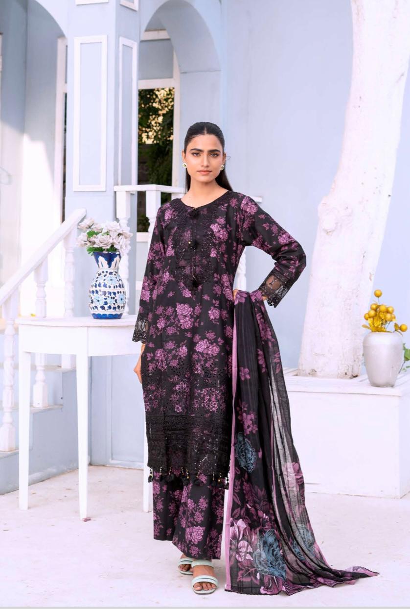 Mother and daughter Baroque printed lawn_81045 Pakistani ladies suit B186