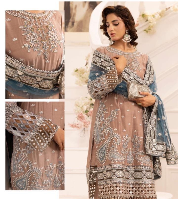 Ivana Lux by Simrans 3 piece stitched_81046 Pakistani ladies suit B187