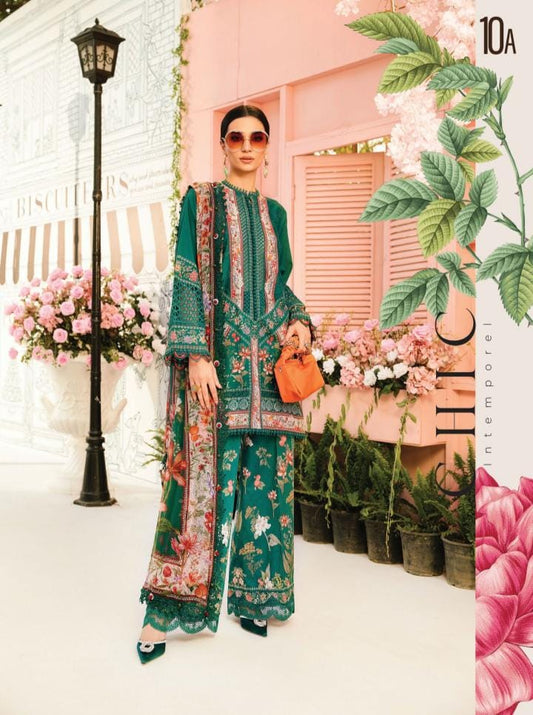 M Prints 3 piece Lawn stitched_81047 Pakistani ladies suit B188