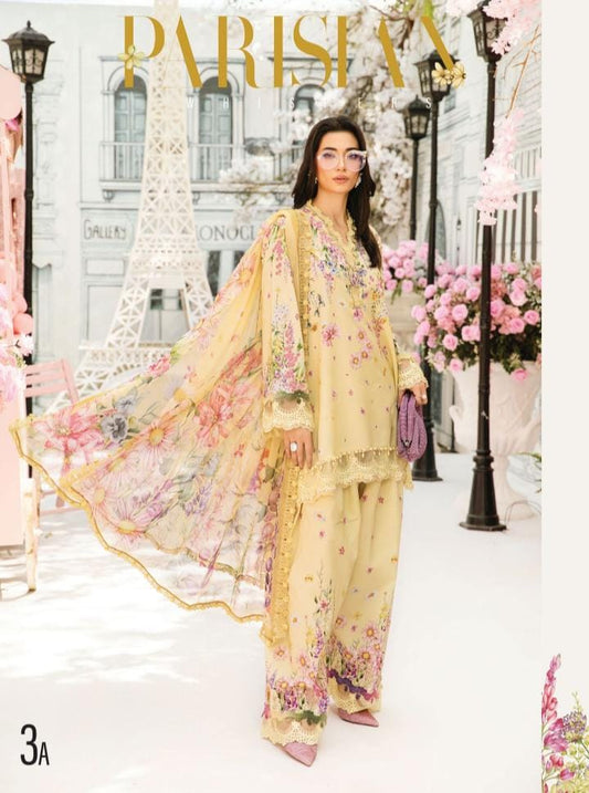 M Prints 3 piece Lawn stitched_81047 Pakistani ladies suit B188