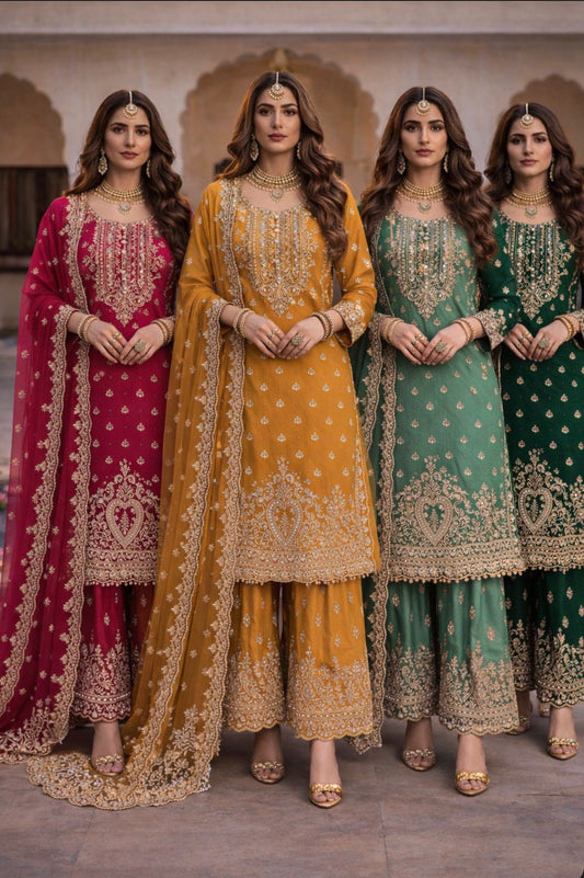 Brit 3 piece luxury chiffon _81042 Pakistani ladies suit B496