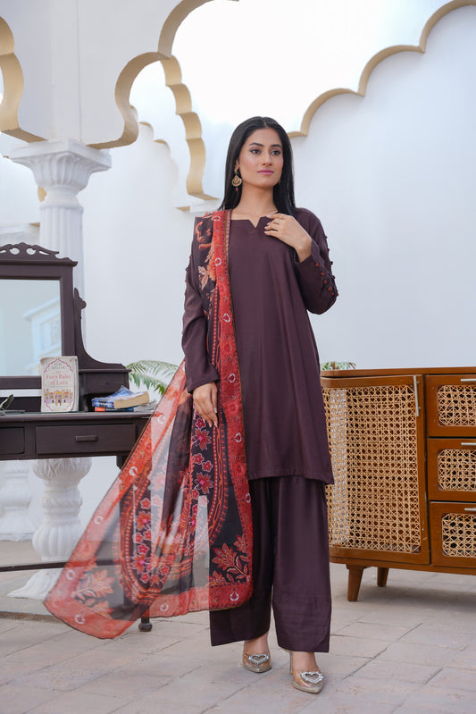 Brit 3 piece Farshi Salwar _100257 ladies suit B146