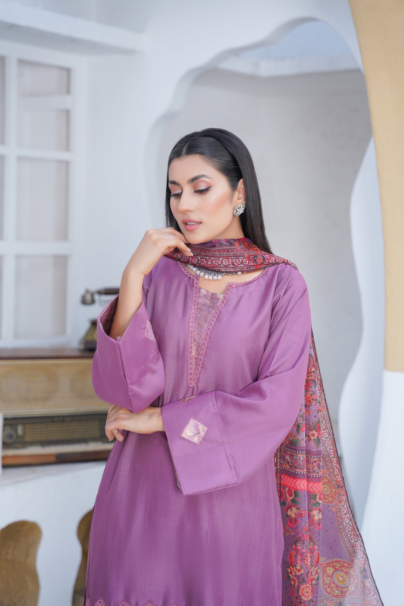 Brit 3 piece Farshi Salwar _100258 ladies suit B146