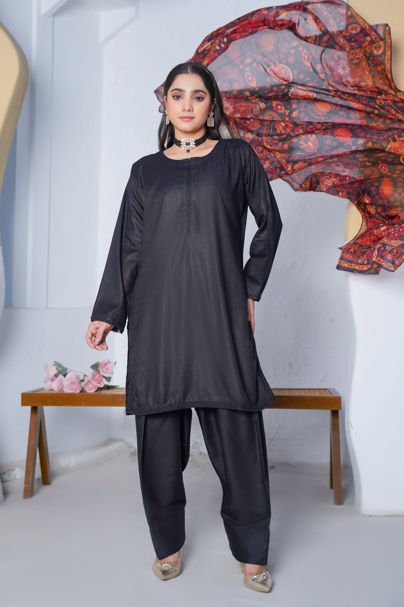 Brit 3 piece Farshi Salwar _100259 ladies suit B146