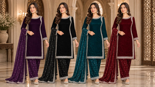 BRIT- GL 3 piece valvet designer collection B802