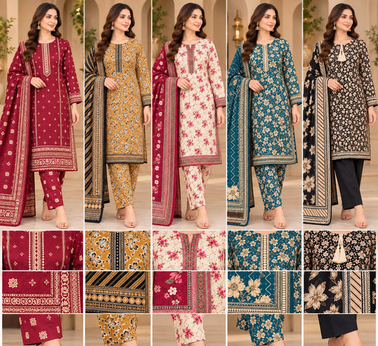 Bin Saeed 3 piece khadar designer collection B814