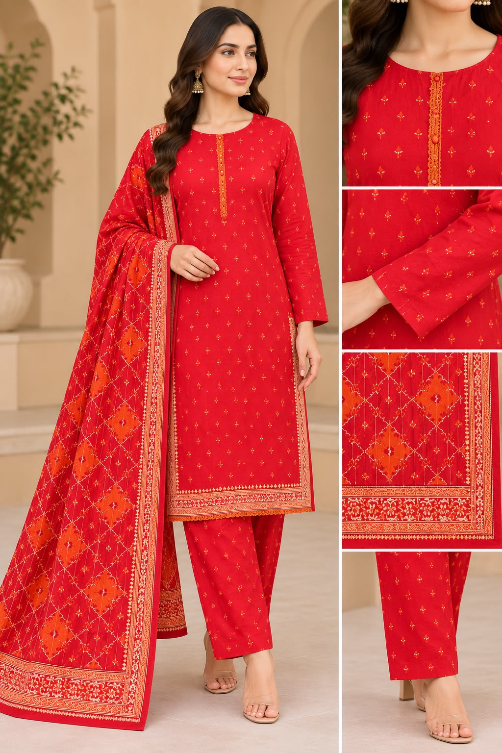 Bin Saeed 3 piece khadar designer collection B814