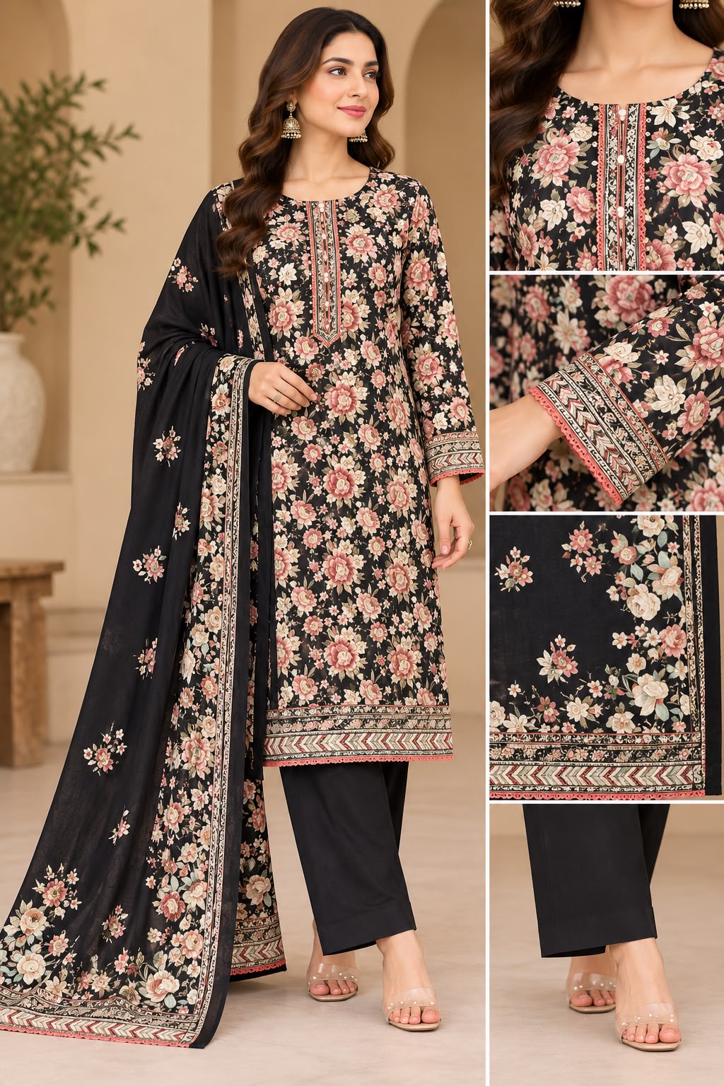Bin Saeed 3 piece khadar designer collection B814