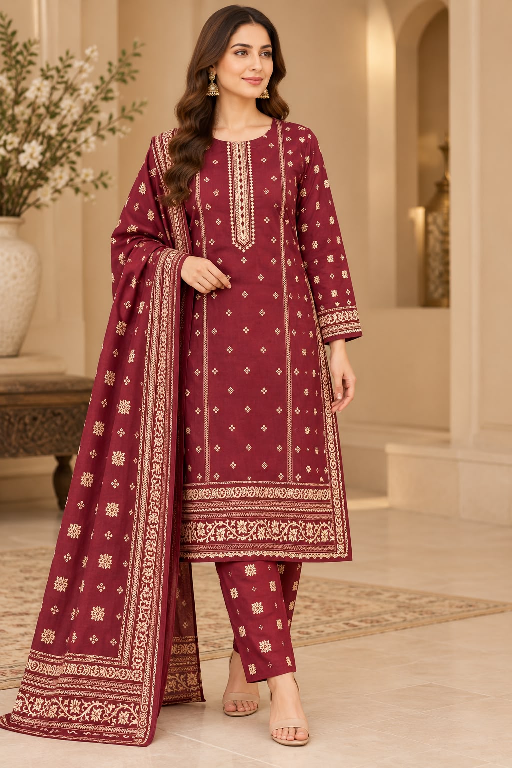 Bin Saeed 3 piece khadar designer collection B814