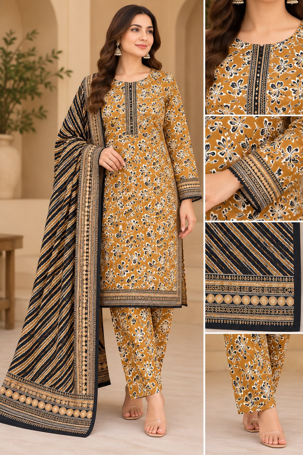 Bin Saeed 3 piece khadar designer collection B814