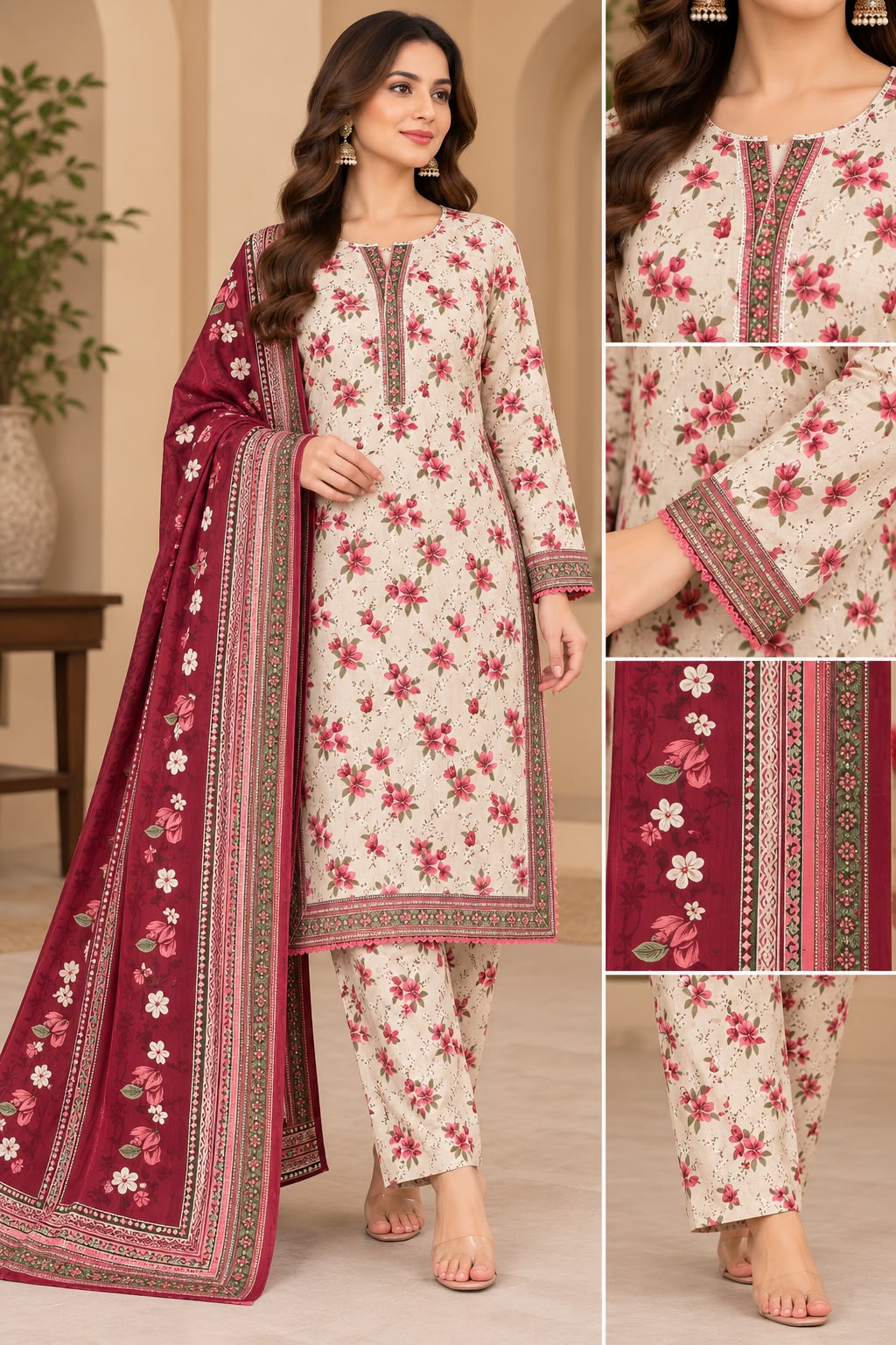 Bin Saeed 3 piece khadar designer collection B814