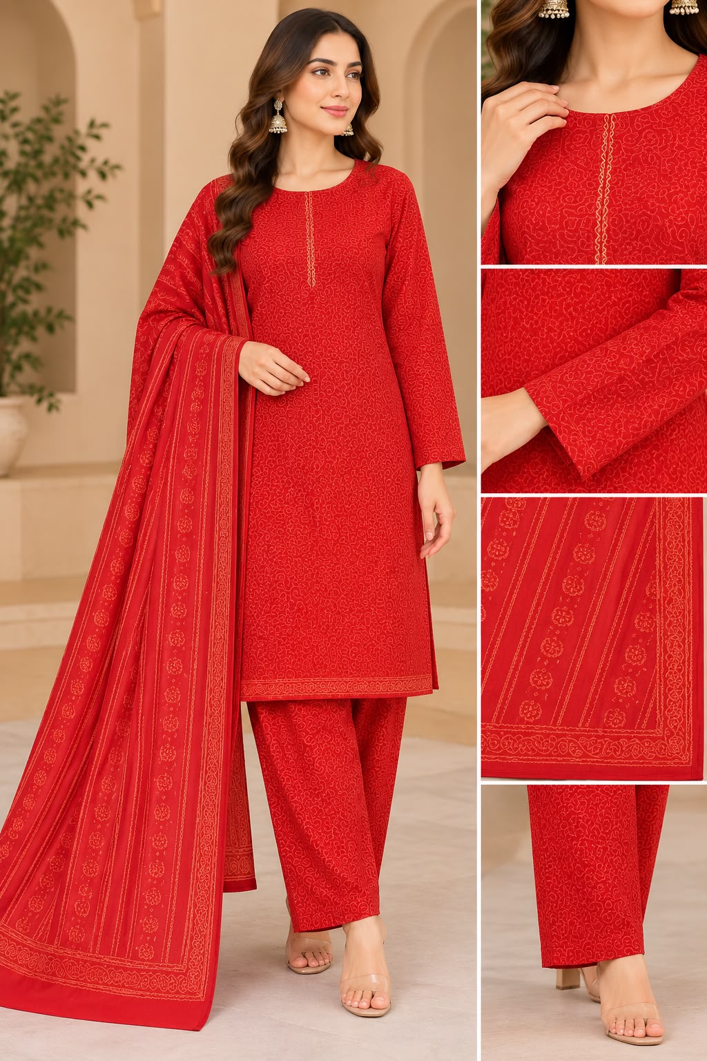 Bin Saeed 3 piece khadar designer collection B814