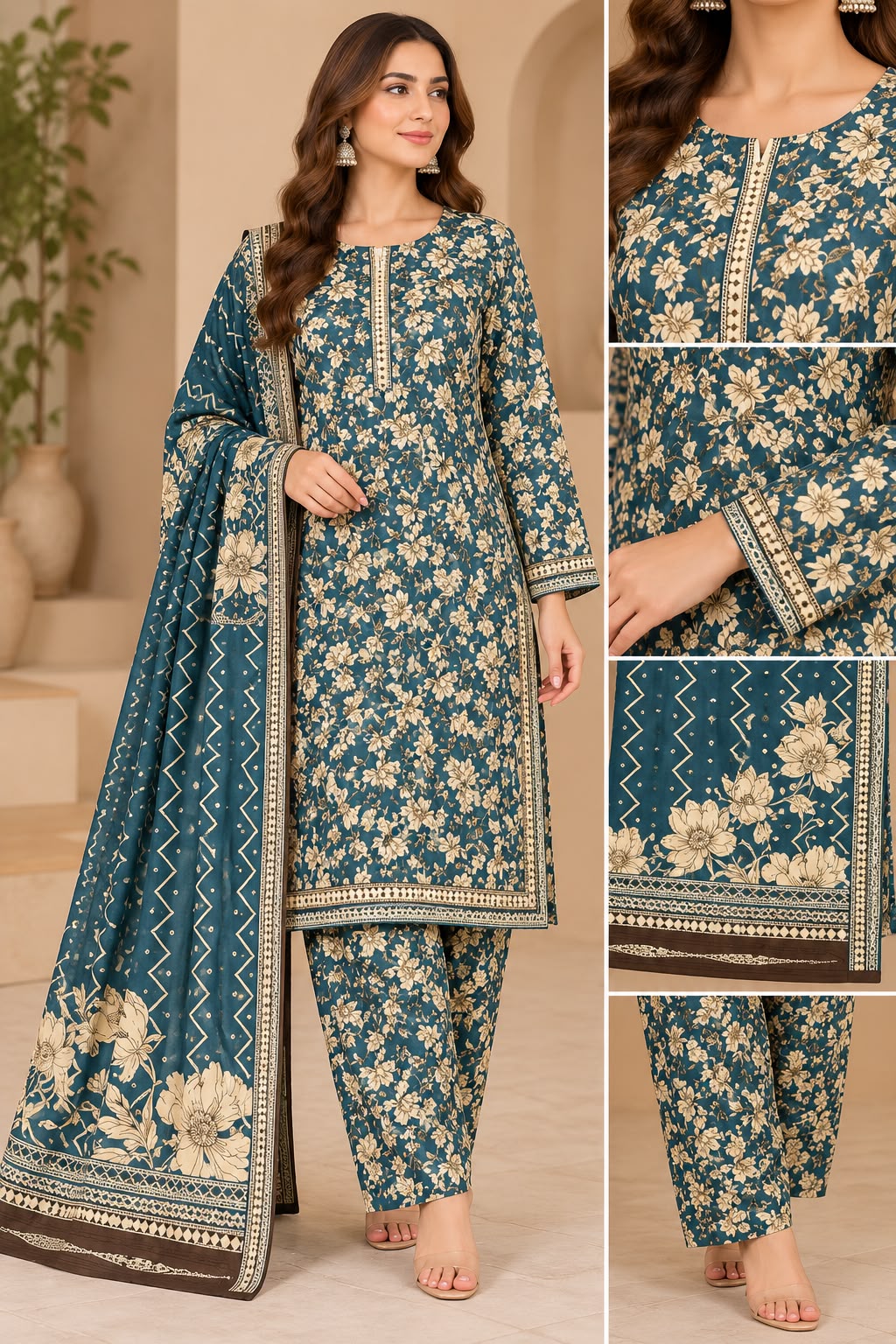Bin Saeed 3 piece khadar designer collection B814