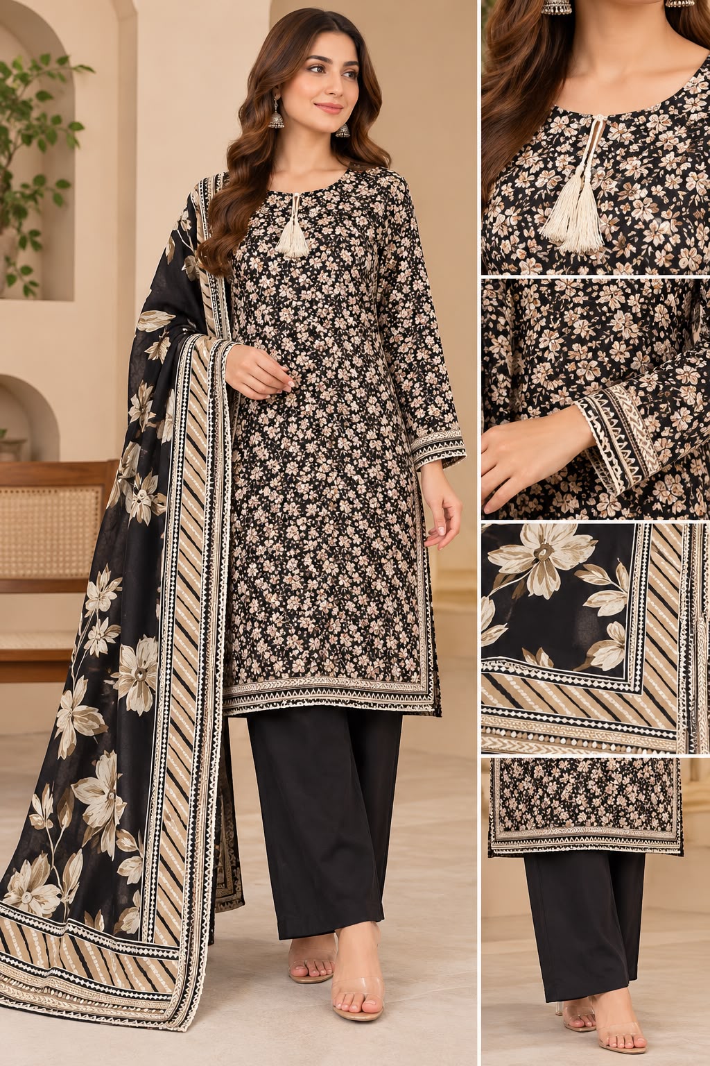 Bin Saeed 3 piece khadar designer collection B814