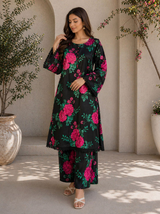 Brit 2 piece lawn suit B550