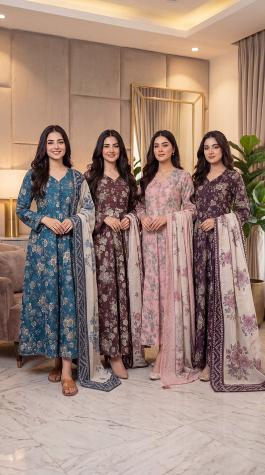 Brit 3 piece ladies lawn collection B580
