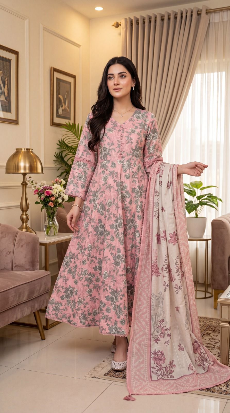 Brit 3 piece ladies lawn collection B580