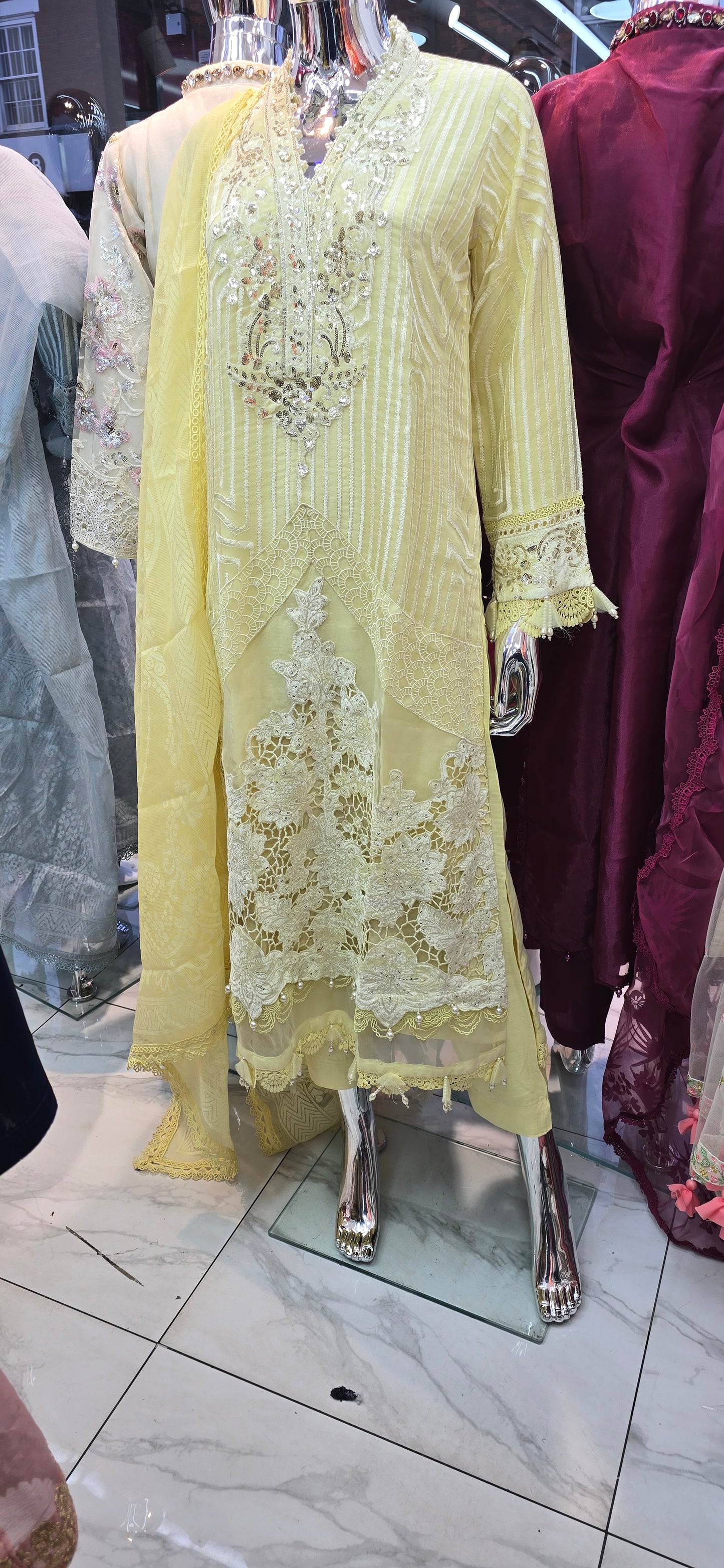 MARIA B INSPIRED 3 piece Organza embroidered Pakistani ladies suit B530