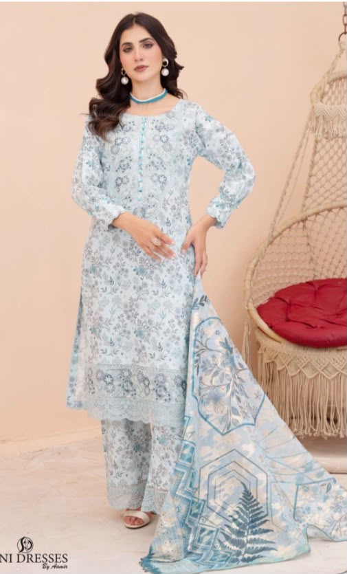 BRIT 3 piece luxury lawn collection ladies dress B654