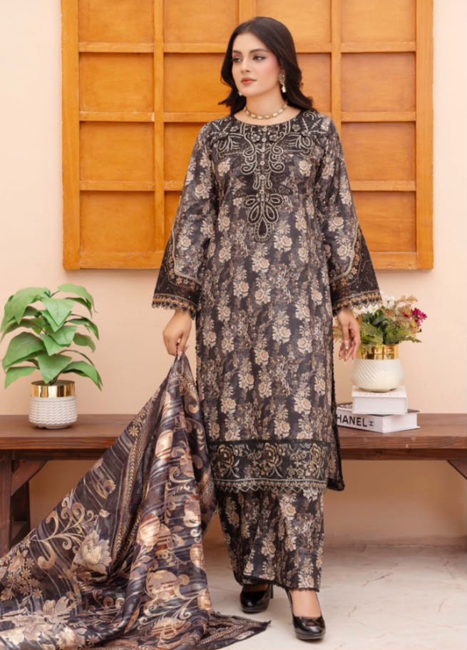 BRIT 3 piece luxury lawn collection ladies dress B654